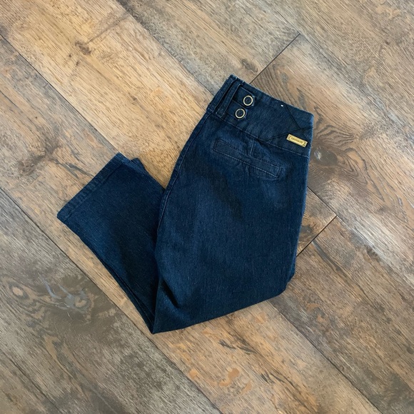 Diamanté Denim Jean Capri Pants - Picture 2 of 7